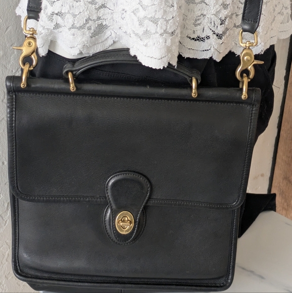 Coach Willis Black Leather Crossbody /Handbag. - Picture 3 of 14